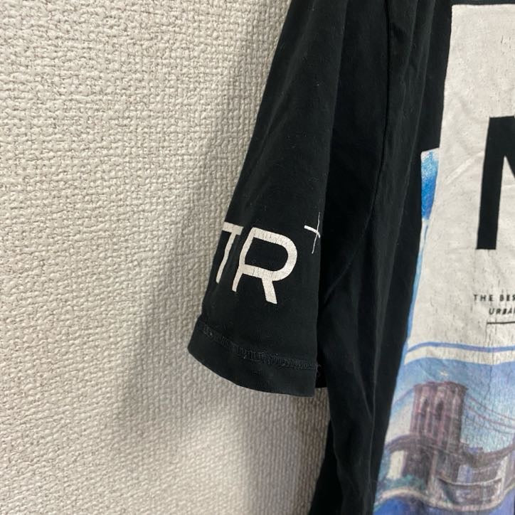 chapter　半袖プリントフォトTシャツ　NEW YORK　BROOKLYN　黒　ブラック　XLサイズ