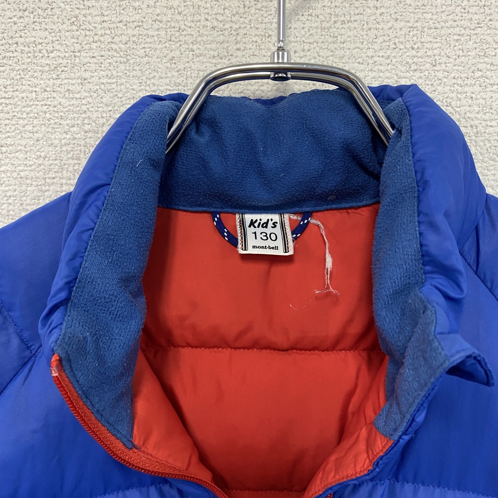 mont-bell　モンベル　ネージュダウンジャケット Kid's　ダウン90%　リバーシブル　青　ブルー　130サイズ