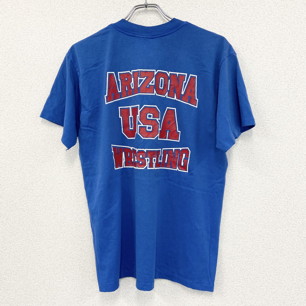 90s　ONEITA　オニータ　半袖プリントTシャツ　ヴィンテージ　シングルステッチ　青　ブルー　XLサイズ