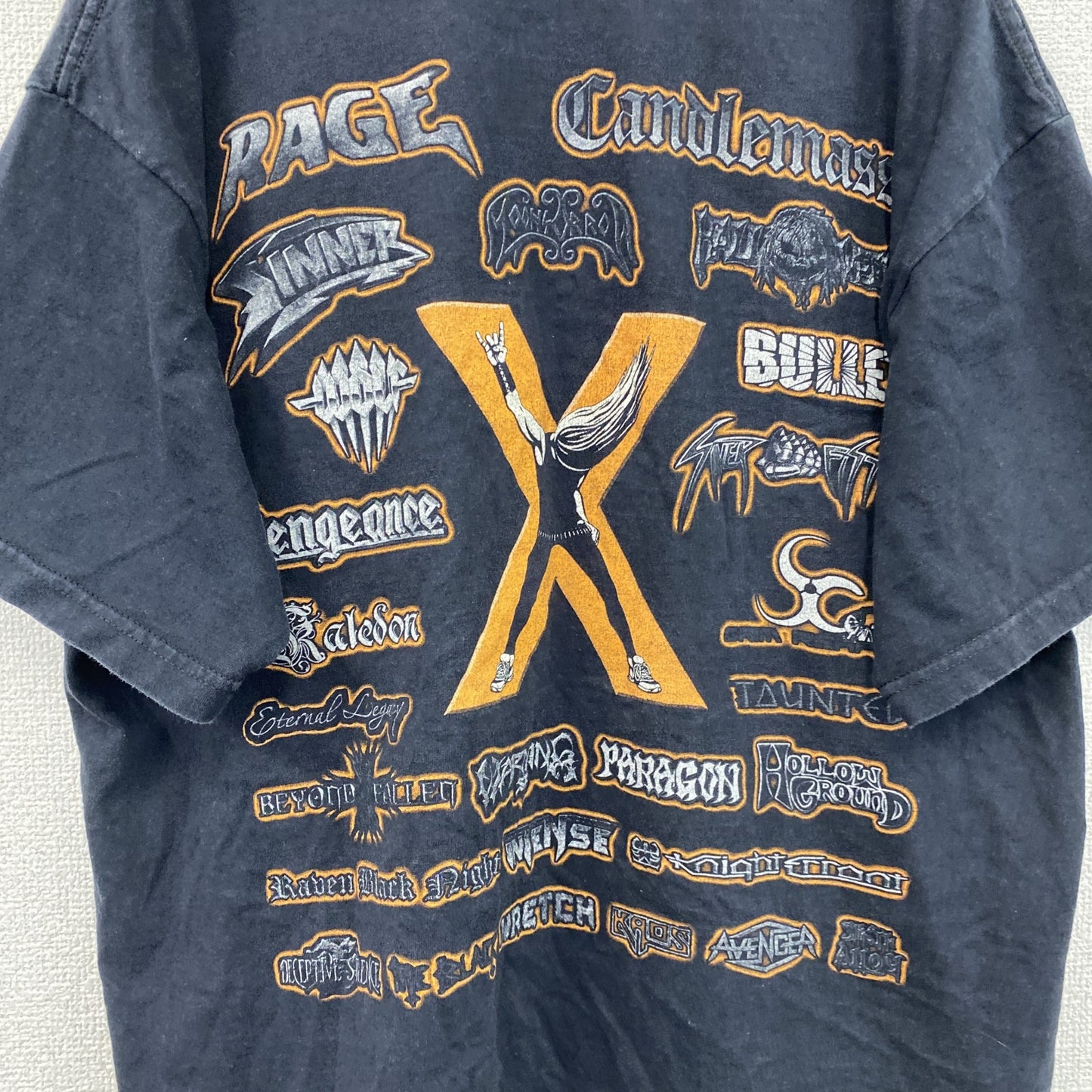 FRUIT OF THE LOOM　フルーツオブザルーム　半袖プリントTシャツ　紺　ネイビー　Lサイズ