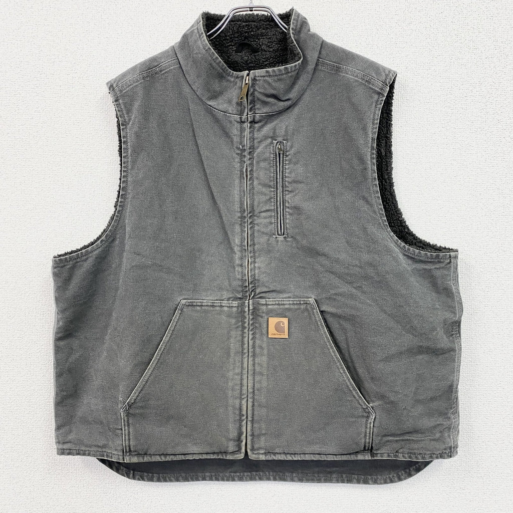 Carhartt　カーハート　ダックベスト　裏ボア　ボアライナー　グレー　2XLサイズ