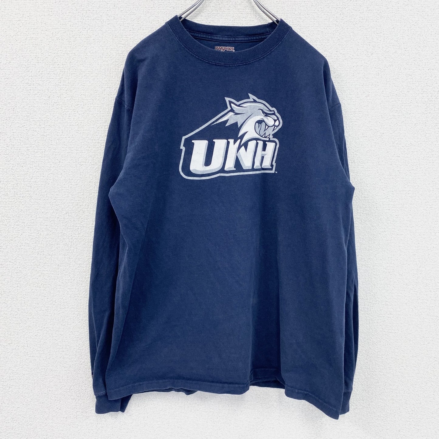 JANSPORT　ジャンスポーツ　長袖Tシャツ/ロンT　紺　ネイビー　Lサイズ