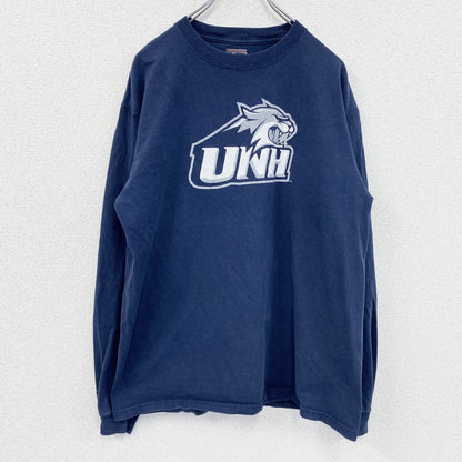 JANSPORT　ジャンスポーツ　長袖Tシャツ/ロンT　紺　ネイビー　Lサイズ