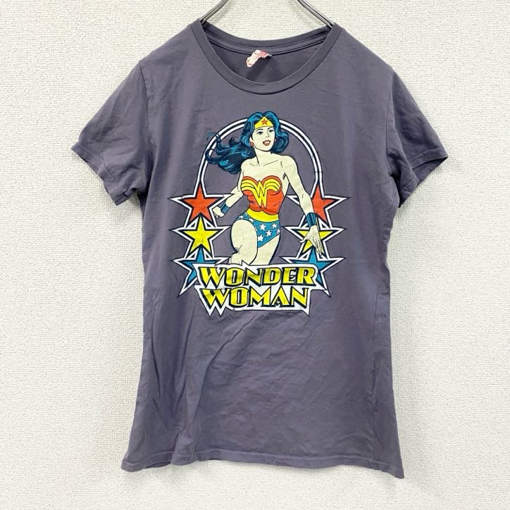 LOGOSHIRT　Wonder Woman　ワンダーウーマン　半袖Tシャツ　紫　パープル　Lサイズ
