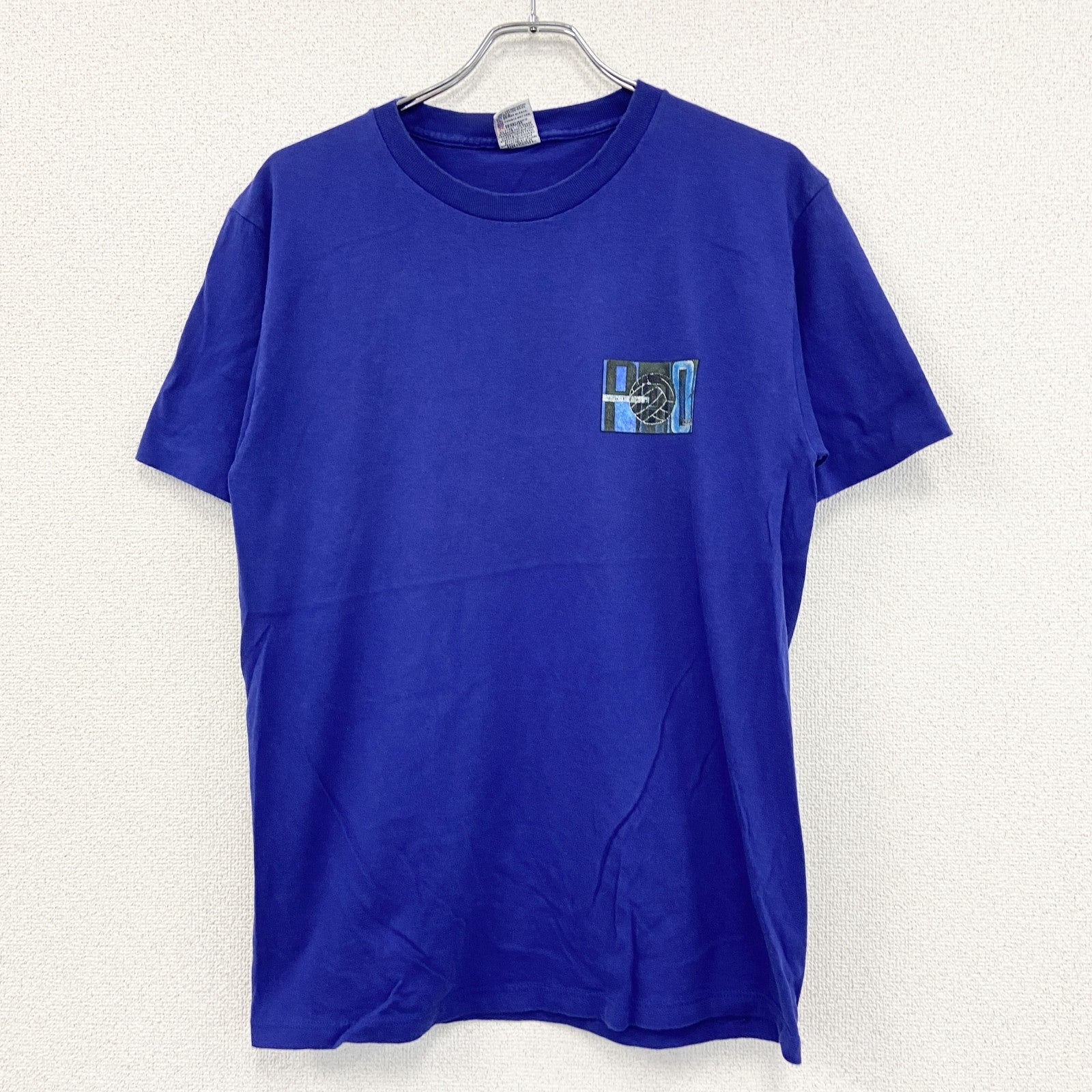 90s　SPEEDO　半袖プリントTシャツ　ヴィンテージ　シングルステッチ　青　Mサイズ
