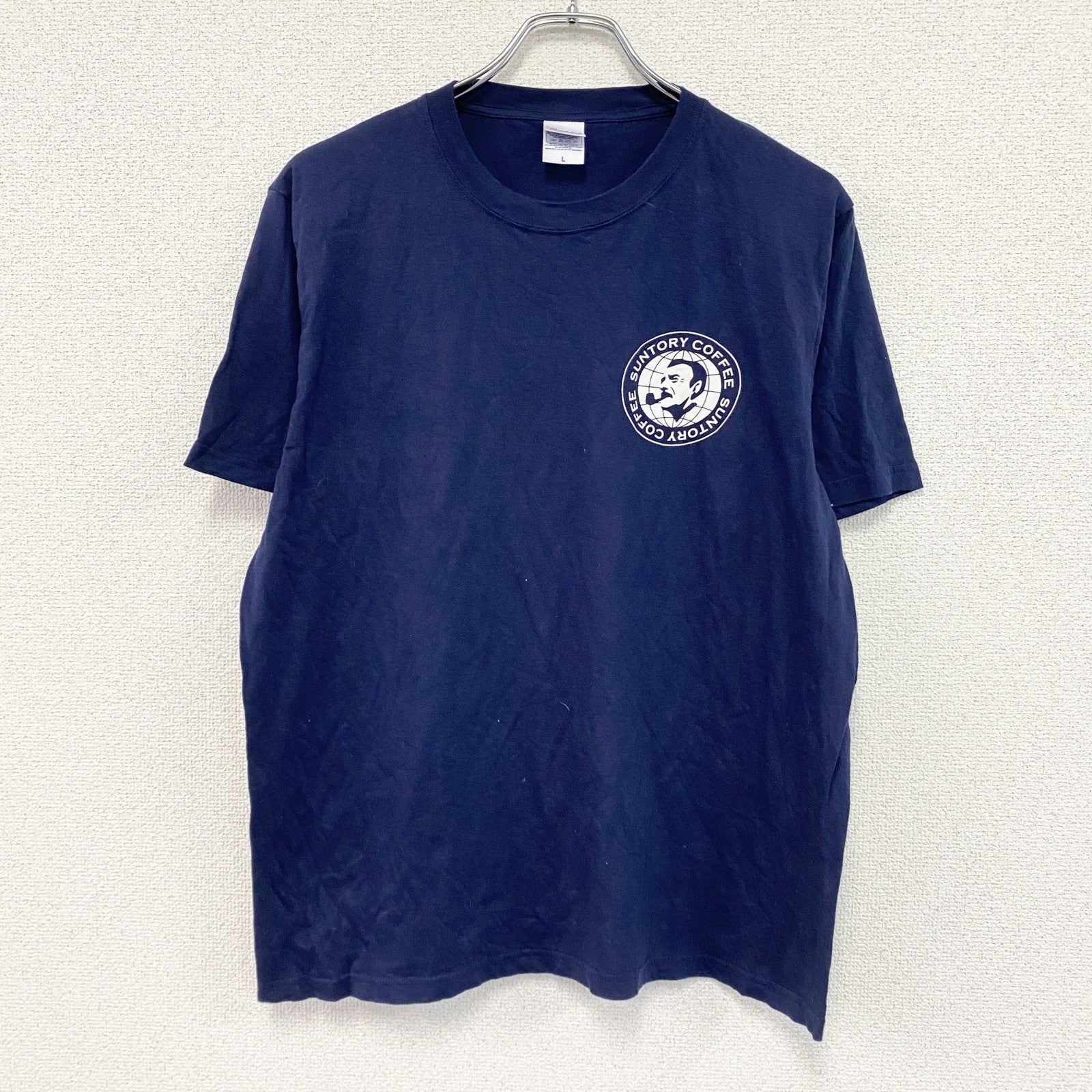 Printstar　プリントスター　SUNTORY　サントリー　半袖プリントTシャツ　紺　ネイビー　Lサイズ
