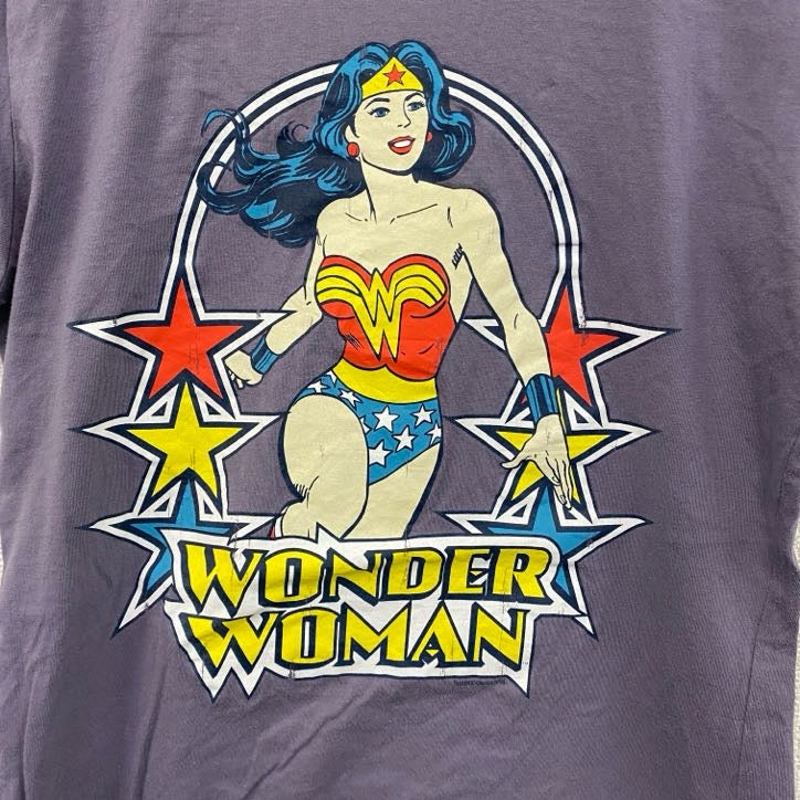 LOGOSHIRT　Wonder Woman　ワンダーウーマン　半袖Tシャツ　紫　パープル　Lサイズ