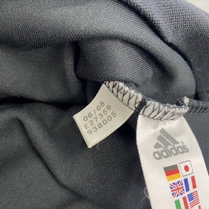 00s　adidas　アディダス　GOLF　長袖ポロシャツ　パフォーマンスロゴ　刺繍ロゴ　黒　ブラック　Mサイズ