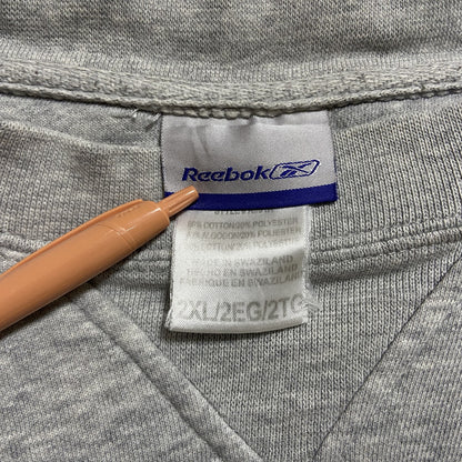 古着 used　Reebok　長袖刺繍ワッペンスウェット　トレーナー　DOLPHINS　グレー　ビッグシルエット　2XLサイズ