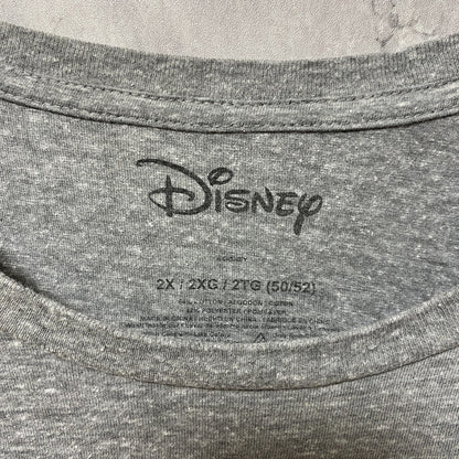 古着 used　Disney　ディズニー　半袖プリントデザインTシャツ　グレー　ミッキーマウス　オーバーサイズ　XXLサイズ