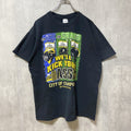 古着 used　GILDAN　ギルダン　半袖プリントTシャツ　黒　ブラック　シティオブチャンピオン　アメフト　レトロ　Lサイズ