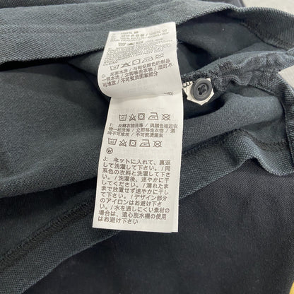 NIKE　ナイキ　半袖ポロシャツ　スウッシュ　ロゴ刺繡　黒　ブラック　Lサイズ