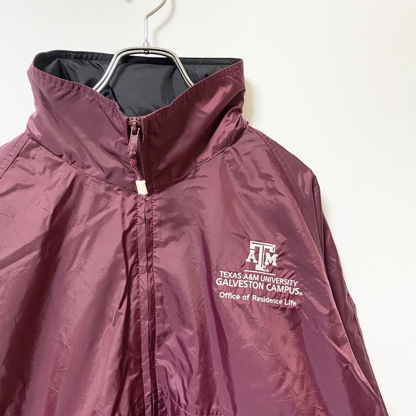 ～90s　TRI-MOUNTAIN　ナイロンジャケット　ヴィンテージ　ワインレッド　えんじ色　Mサイズ