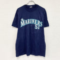 00s　DELTA　デルタ　MARINERS　マリナーズ　イチロー　51　半袖プリントTシャツ　紺　ネイビー　Lサイズ