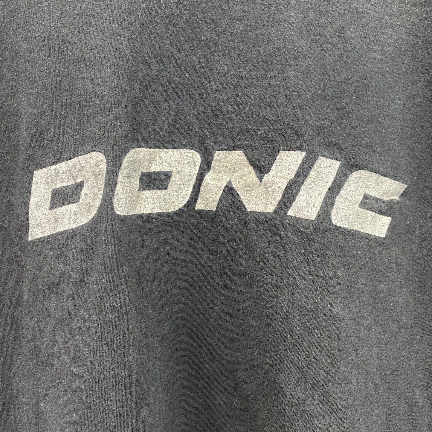～00s　GRAPHIX　半袖プリントスポーツTシャツ　ドニック　卓球　両面プリント　ヴィンテージ　黒　ブラック　Lサイズ