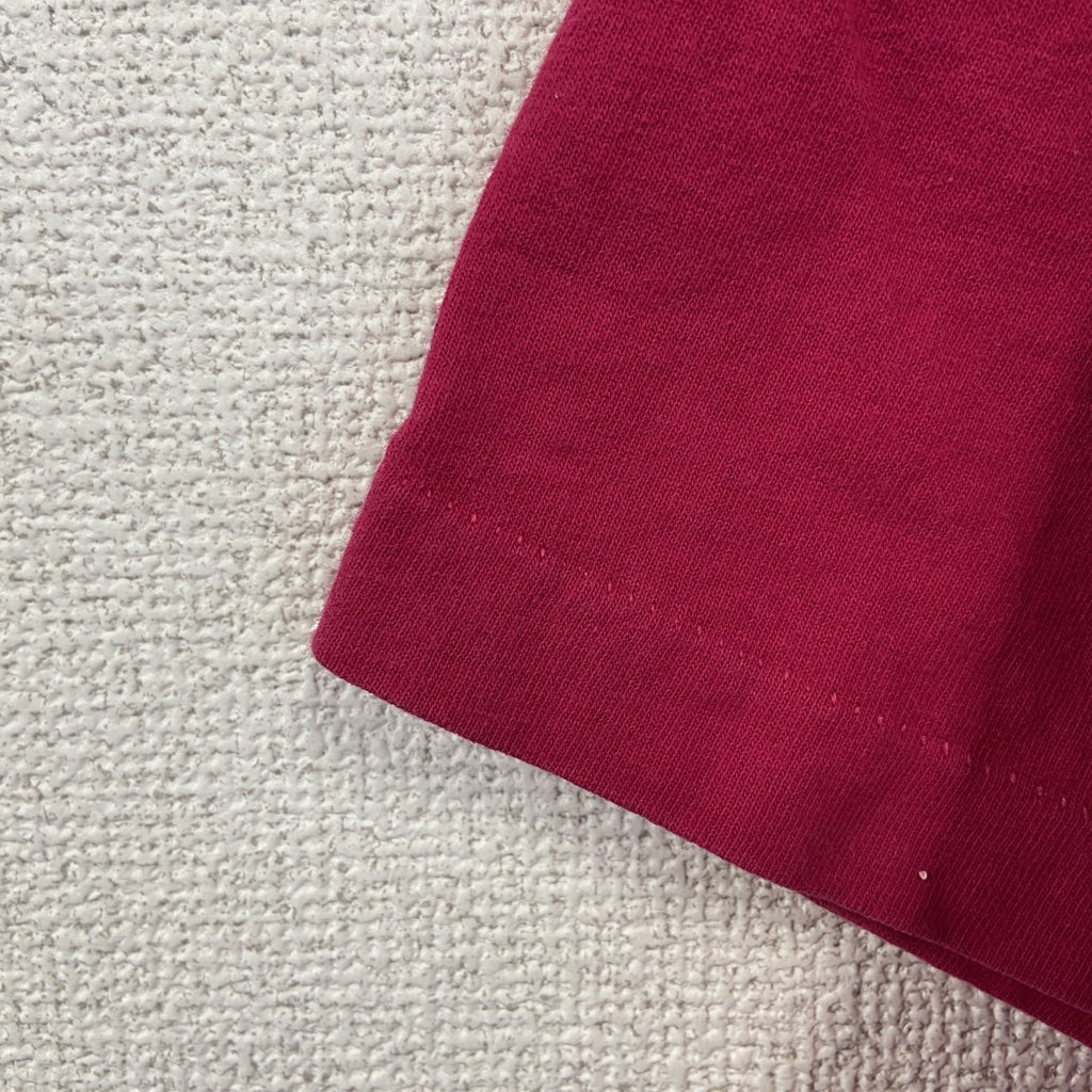 90s　FRUIT OF THE LOOM　半袖プリントTシャツ　ヴィンテージ　シングルステッチ　ピンク　Lサイズ