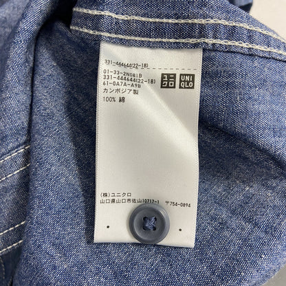 UNIQLO　ユニクロ　JW ANDEOSON　JWアンダーソン　半袖デニムワークシャツ　インディゴ　Lサイズ
