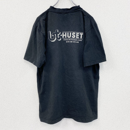 ～00s　GRAPHIX　半袖プリントスポーツTシャツ　ドニック　卓球　両面プリント　ヴィンテージ　黒　ブラック　Lサイズ