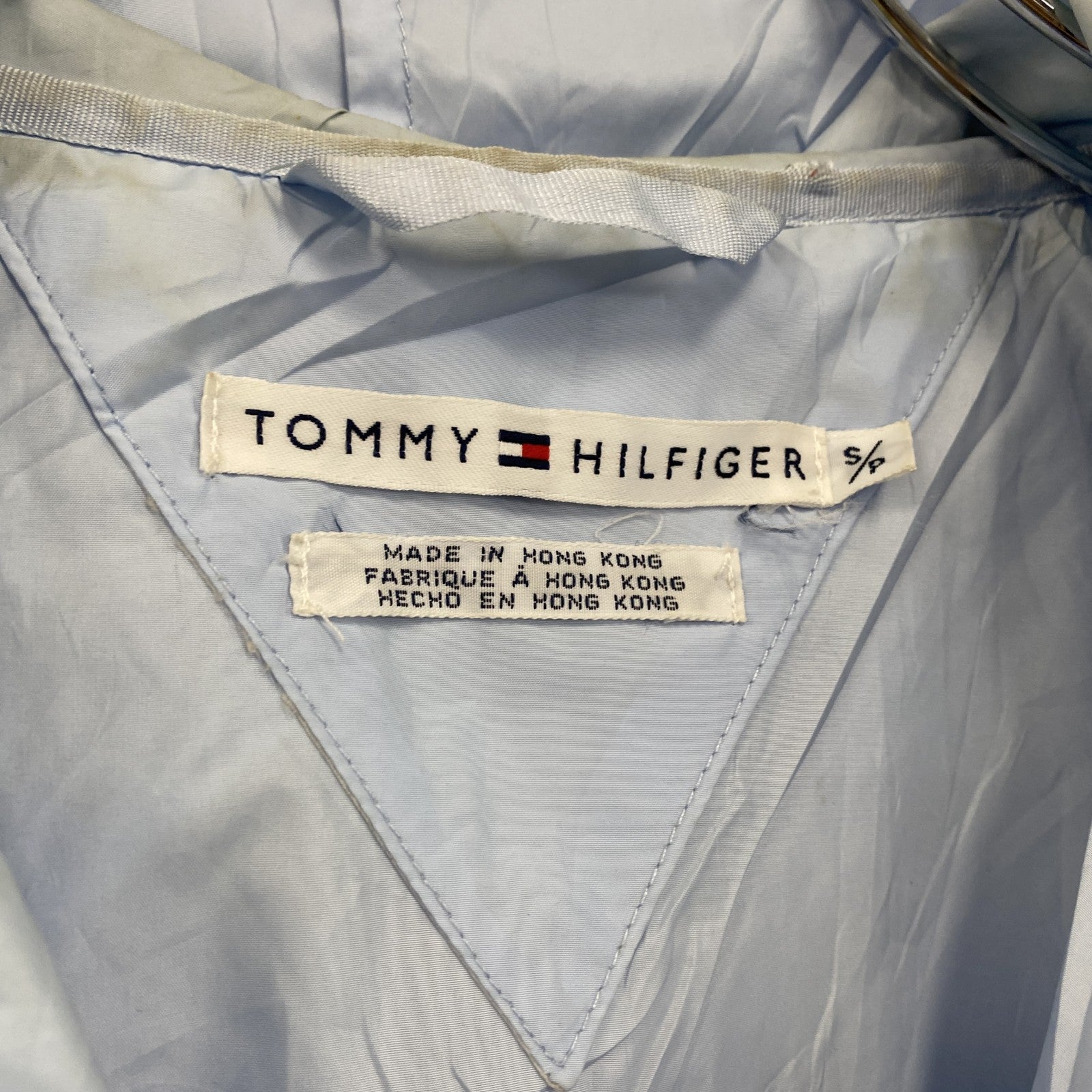 TOMMY HILFIGER　トミーヒルフィガー　フルジップナイロンジャケット　水色　ライトブルー　Sサイズ