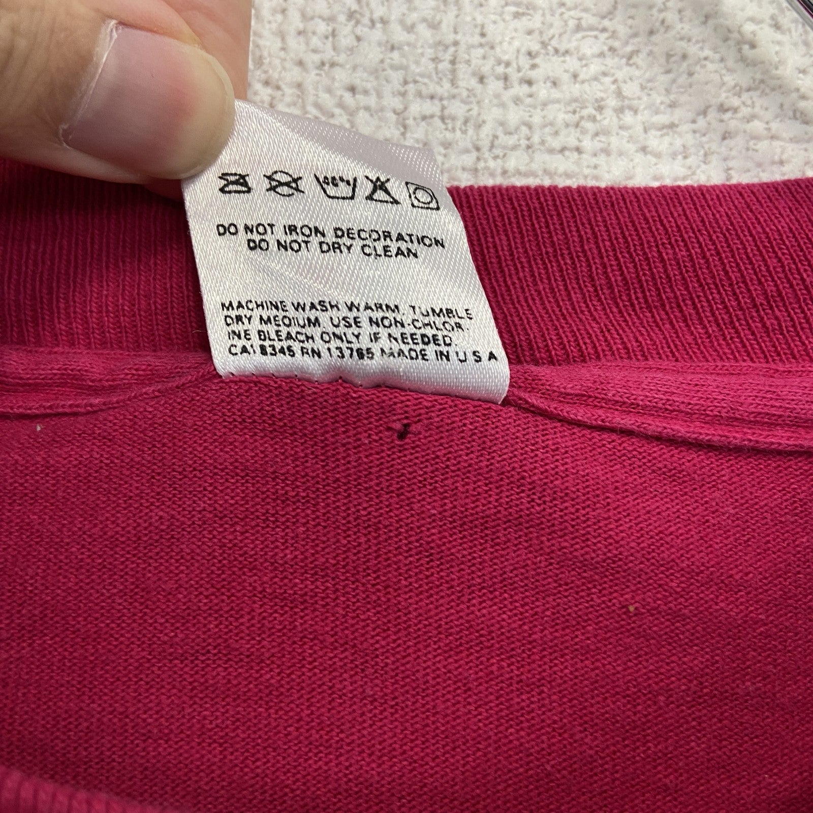 90s　FRUIT OF THE LOOM　半袖プリントTシャツ　ヴィンテージ　シングルステッチ　ピンク　Lサイズ