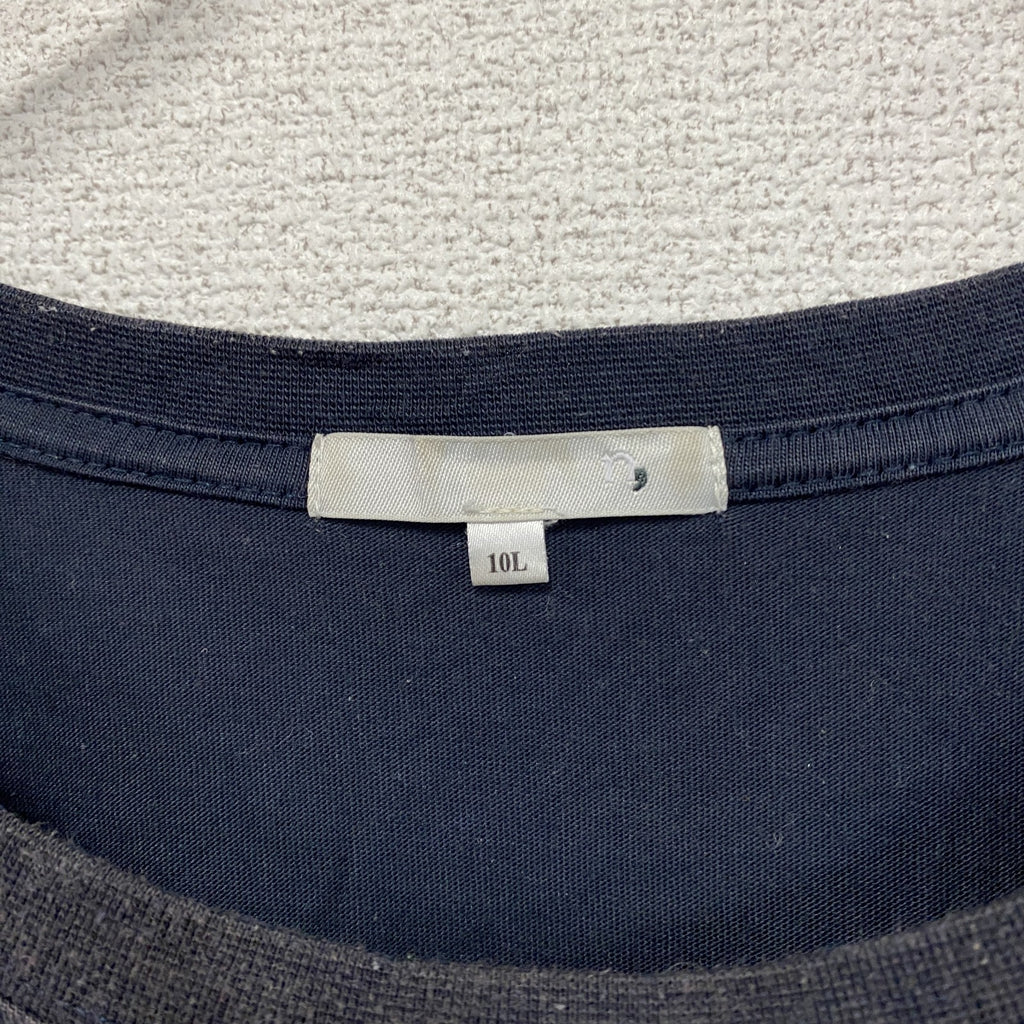 nissen　ニッセン　n,　エヌドット　半袖プリントTシャツ　紺　ネイビー　10Lサイズ　