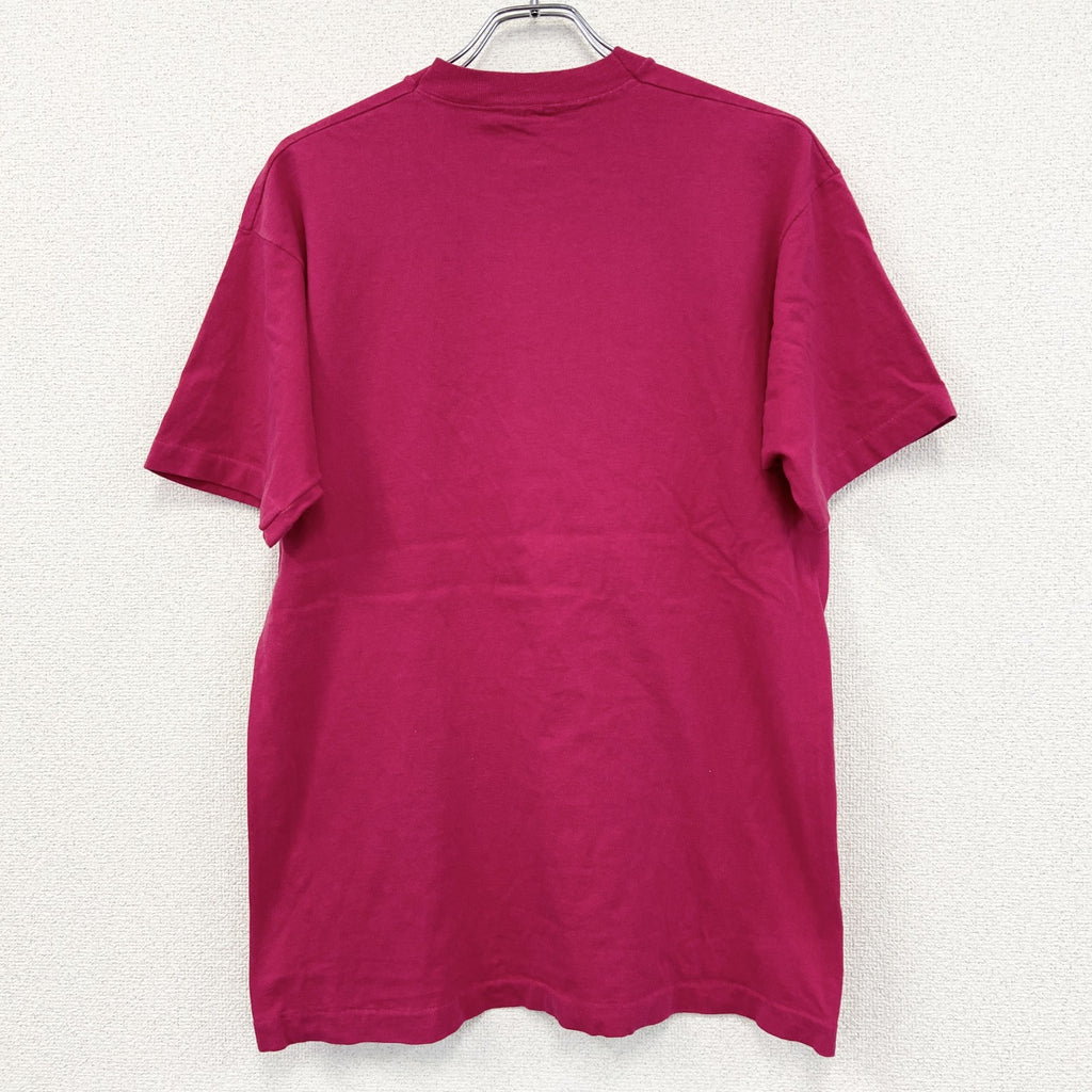 90s　FRUIT OF THE LOOM　半袖プリントTシャツ　ヴィンテージ　シングルステッチ　ピンク　Lサイズ