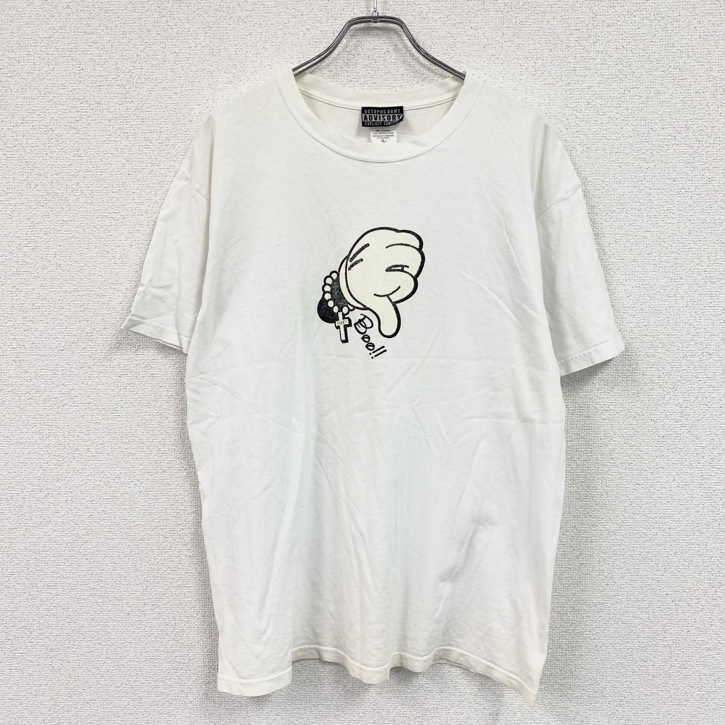 OCTOPUS ARMY　オクトパスアーミー　半袖プリントTシャツ　白　ホワイト　Lサイズ
