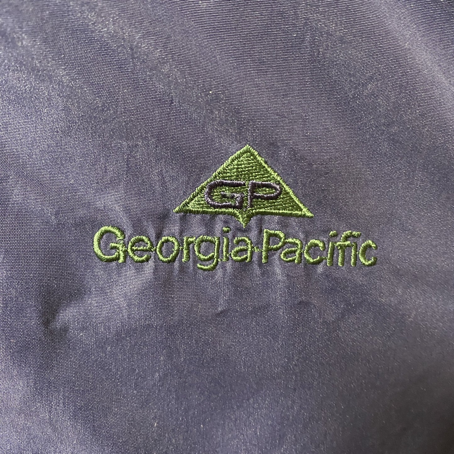 古着 used　SIERRA SPORT　長袖ワンポイント刺繍ロゴナイロンジャケット　オーバーサイズ　ネイビー　XLサイズ