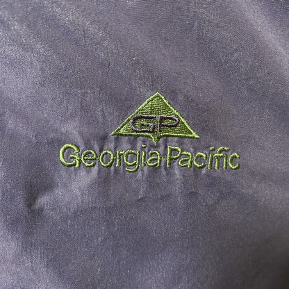 古着 used　SIERRA SPORT　長袖ワンポイント刺繍ロゴナイロンジャケット　オーバーサイズ　ネイビー　XLサイズ