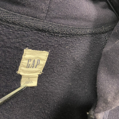 GAP　ギャップ　フルジップスウェットパーカー/フーディー　デカロゴ　紺　ネイビー　Lサイズ