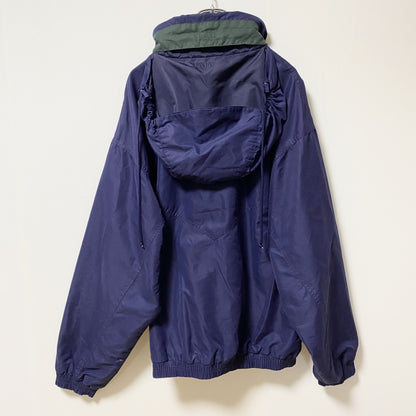 古着 used　SIERRA SPORT　長袖ワンポイント刺繍ロゴナイロンジャケット　オーバーサイズ　ネイビー　XLサイズ
