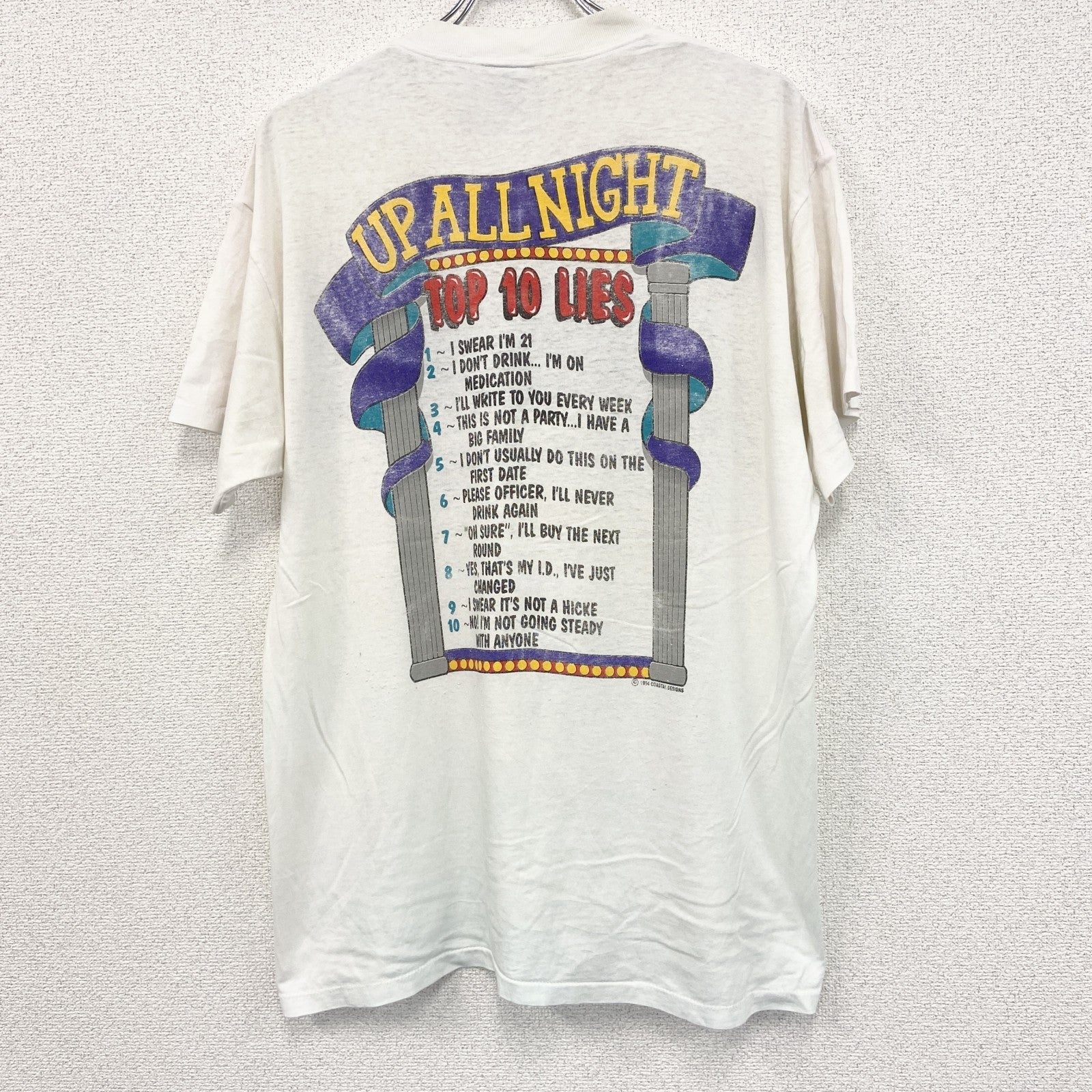 90s　ONEITA　オニータ　半袖プリントTシャツ　ヴィンテージ　シングルステッチ　白　ホワイト　XLサイズ