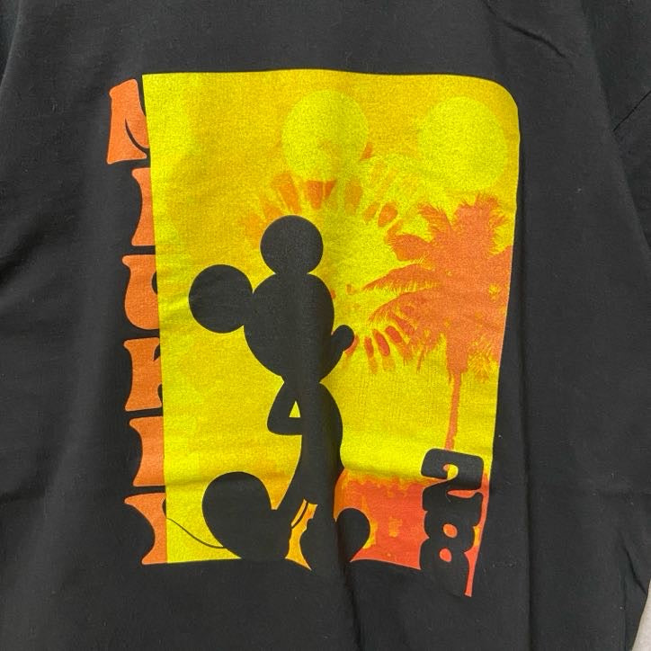 古着 used　Disney　ディズニー　neff　ネフ　半袖プリントTシャツ　黒　ブラック　ミッキーマウス　メキシコ製