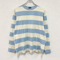 OLD UNIQLO　オールドユニクロ　長袖Tシャツ/ロンT　ボーダー　水色　ライトブルー　ベージュ　Mサイズ　