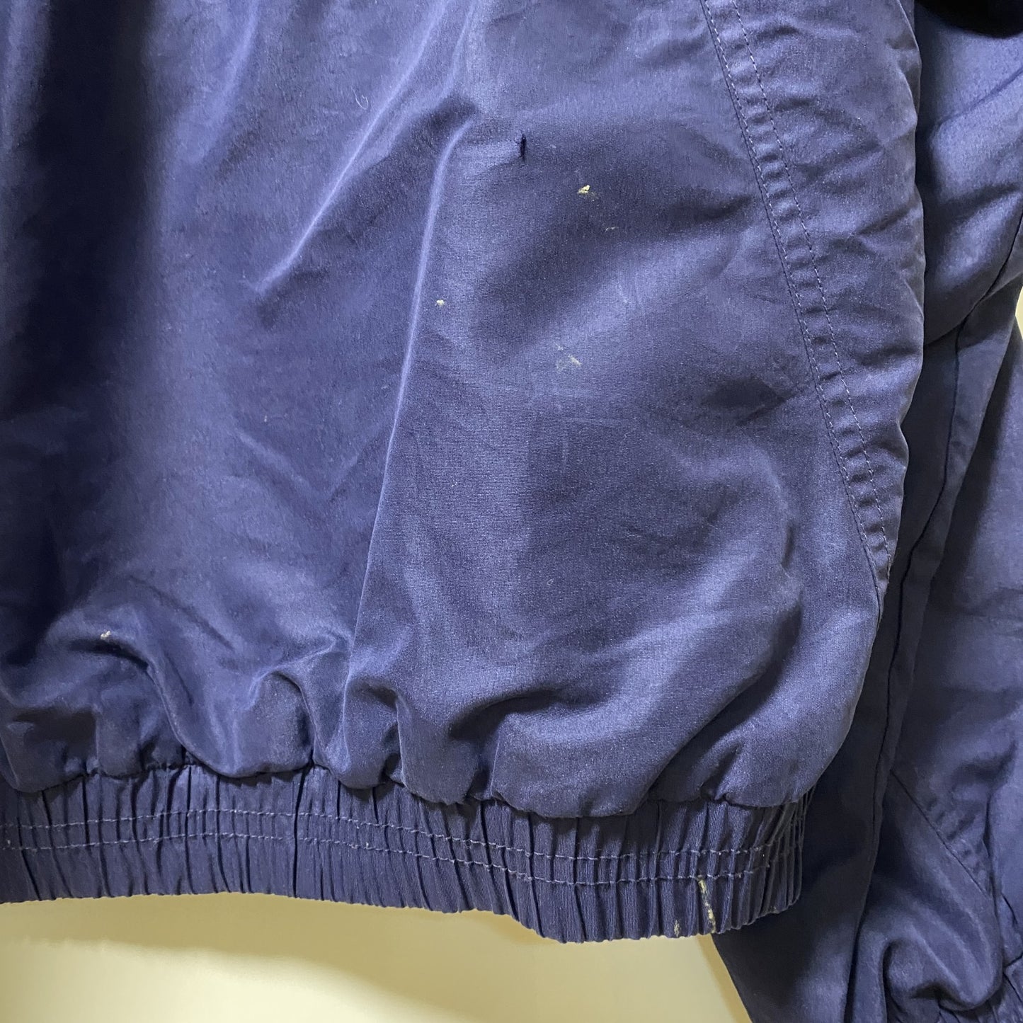 古着 used　SIERRA SPORT　長袖ワンポイント刺繍ロゴナイロンジャケット　オーバーサイズ　ネイビー　XLサイズ