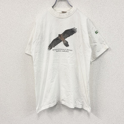 90s～　B&C　半袖プリントTシャツ　鳥　ユーロヴィンテージ　白　ホワイト　Mサイズ