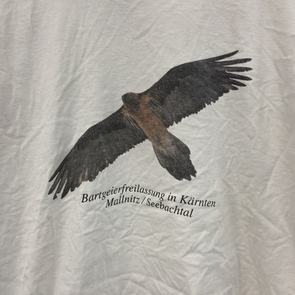 90s～　B&C　半袖プリントTシャツ　鳥　ユーロヴィンテージ　白　ホワイト　Mサイズ