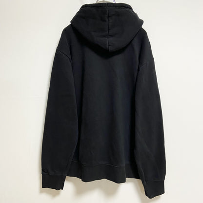 古着 used　Reebok　リーボック　長袖フロントプリントパーカー　スウェットフーディー　黒　ブラック　秋冬服　Lサイズ