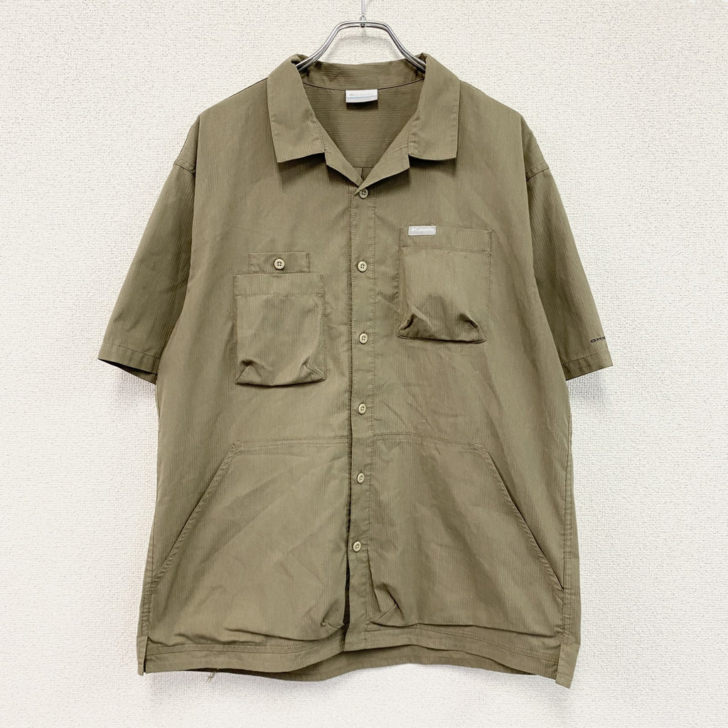 Columbia　コロンビア　ヒューソンパークショートスリーブシャツ　半袖シャツ　茶色　ブラウン　XLサイズ　