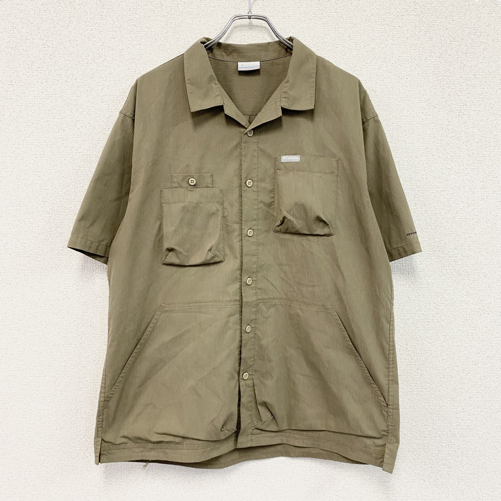 Columbia　コロンビア　ヒューソンパークショートスリーブシャツ　半袖シャツ　茶色　ブラウン　XLサイズ　