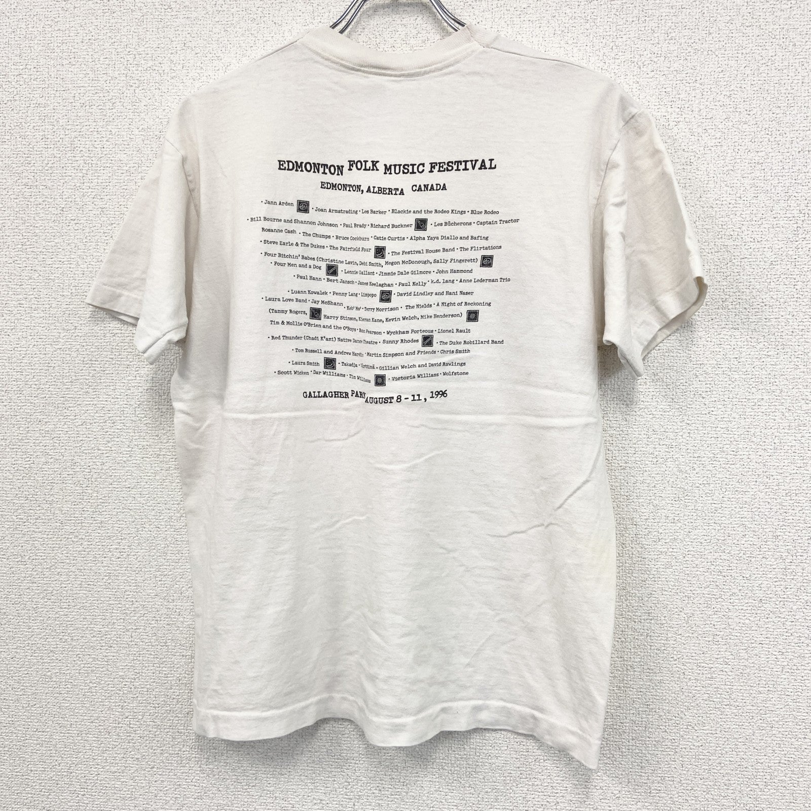 90s　FRUIT OF THE LOOM　半袖プリントTシャツ　ヴィンテージ　シングルステッチ　白　Lサイズ