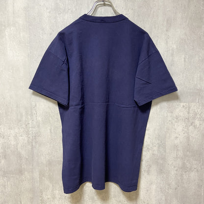 古着 used　90s　USA製　RUSSELL ラッセル　半袖カレッジプリントTシャツ　ネイビー　ヴィンテージ　Lサイズ