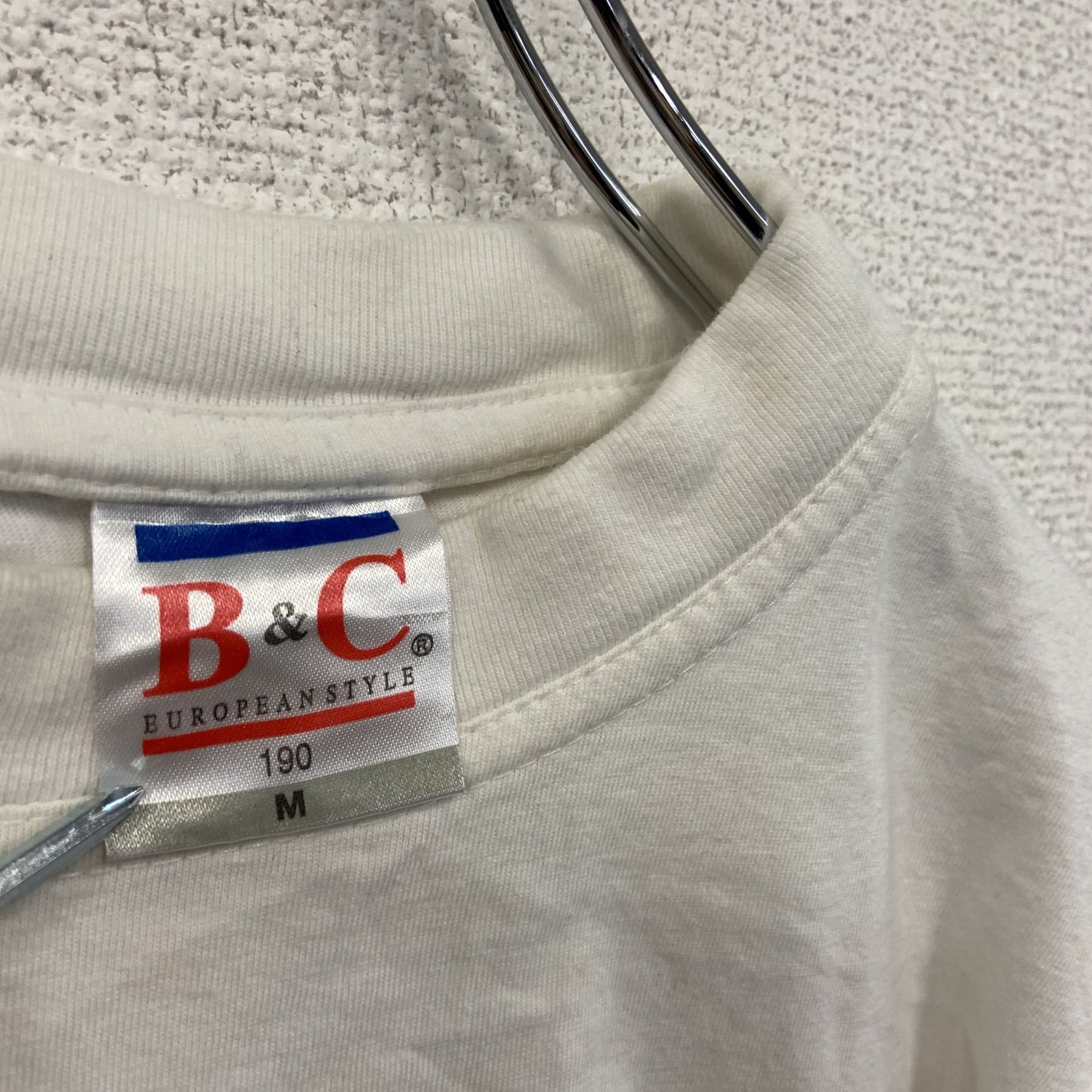 90s～　B&C　半袖プリントTシャツ　鳥　ユーロヴィンテージ　白　ホワイト　Mサイズ
