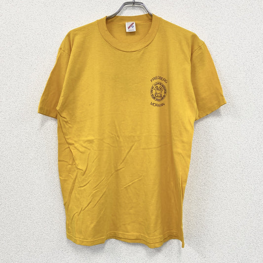 80s　JERZEES　ジャージーズ　半袖プリントTシャツ　ヴィンテージ　　黄色　イエロー　XXLサイズ