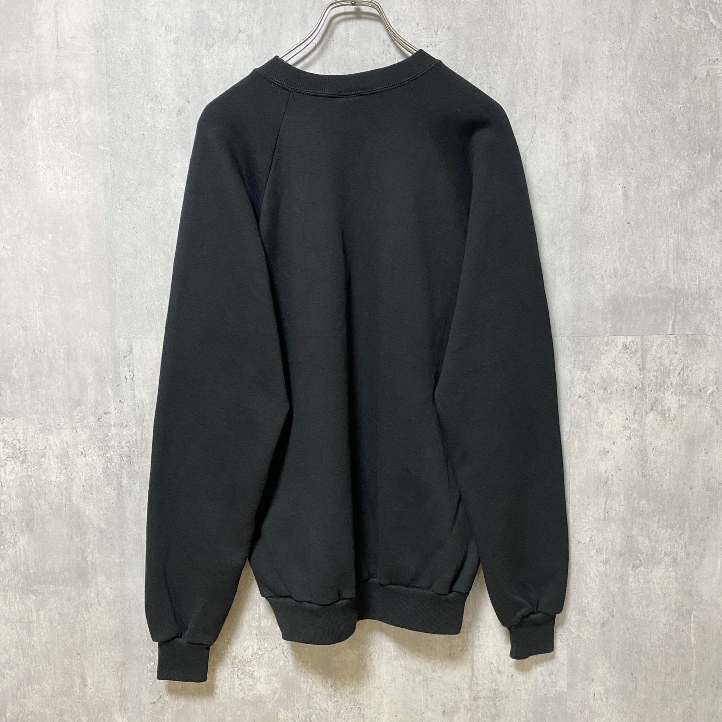 古着 used　80s 80年代　USA製　JERZEES ジャージーズ　長袖刺繍スウェット　黒　ブラック　レトロ　XLサイズ