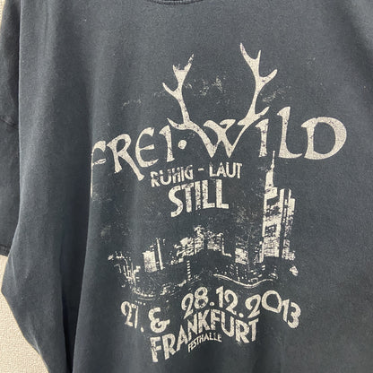 Frei.Wild　フライ・ワイルド　半袖プリントTシャツ　バンドT　ツアーT　黒　ブラック　XXLサイズ