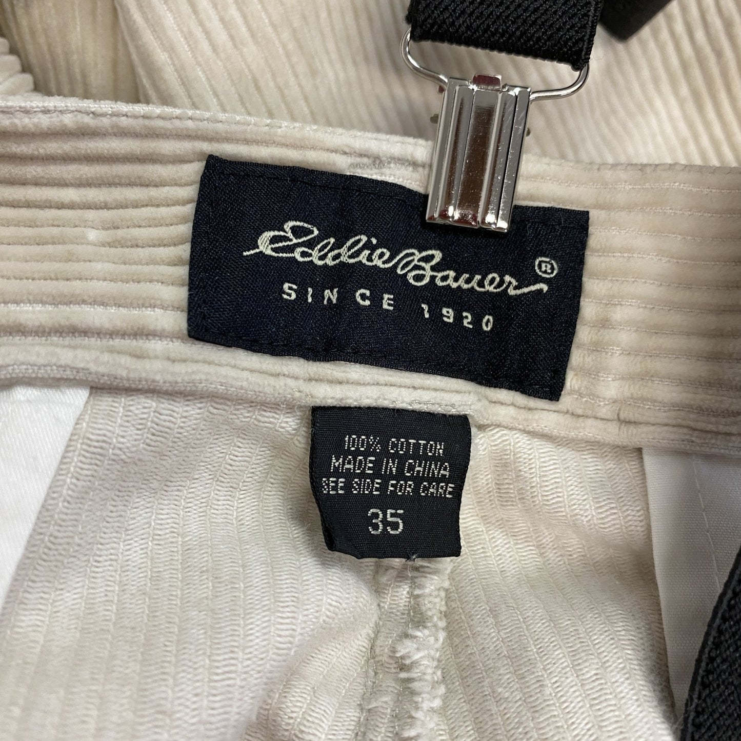 Eddie Bauer　エディーバウアー　コーデュロイパンツ　ジップフライ　アイボリー　35サイズ