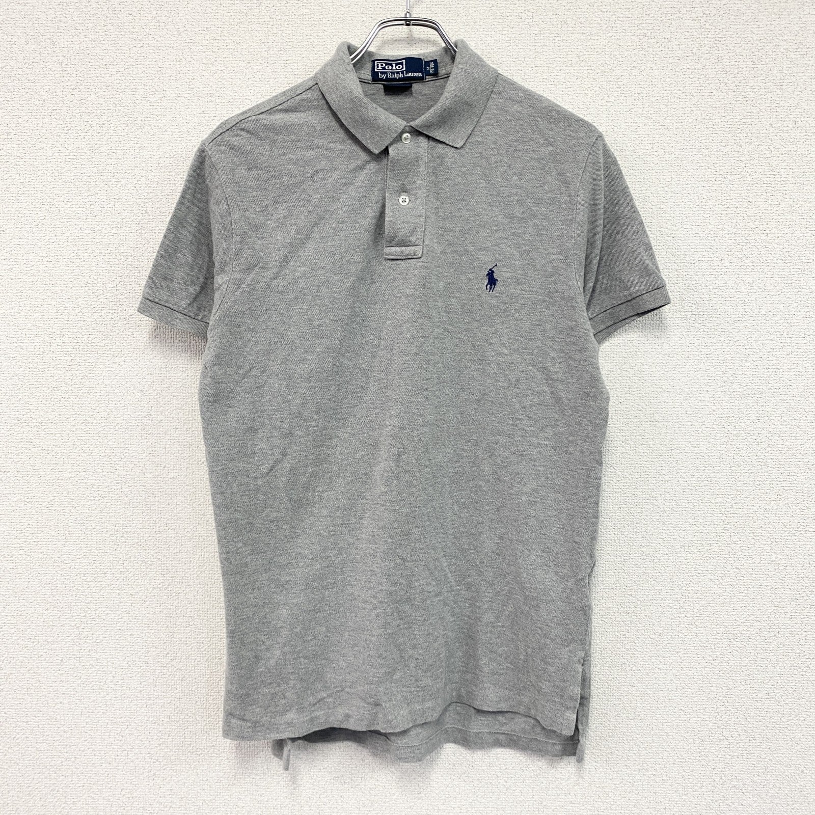 POLO by Ralph Lauren　ポロバイラルフローレン　半袖ポロシャツ　刺繡ロゴ　グレー　Mサイズ　