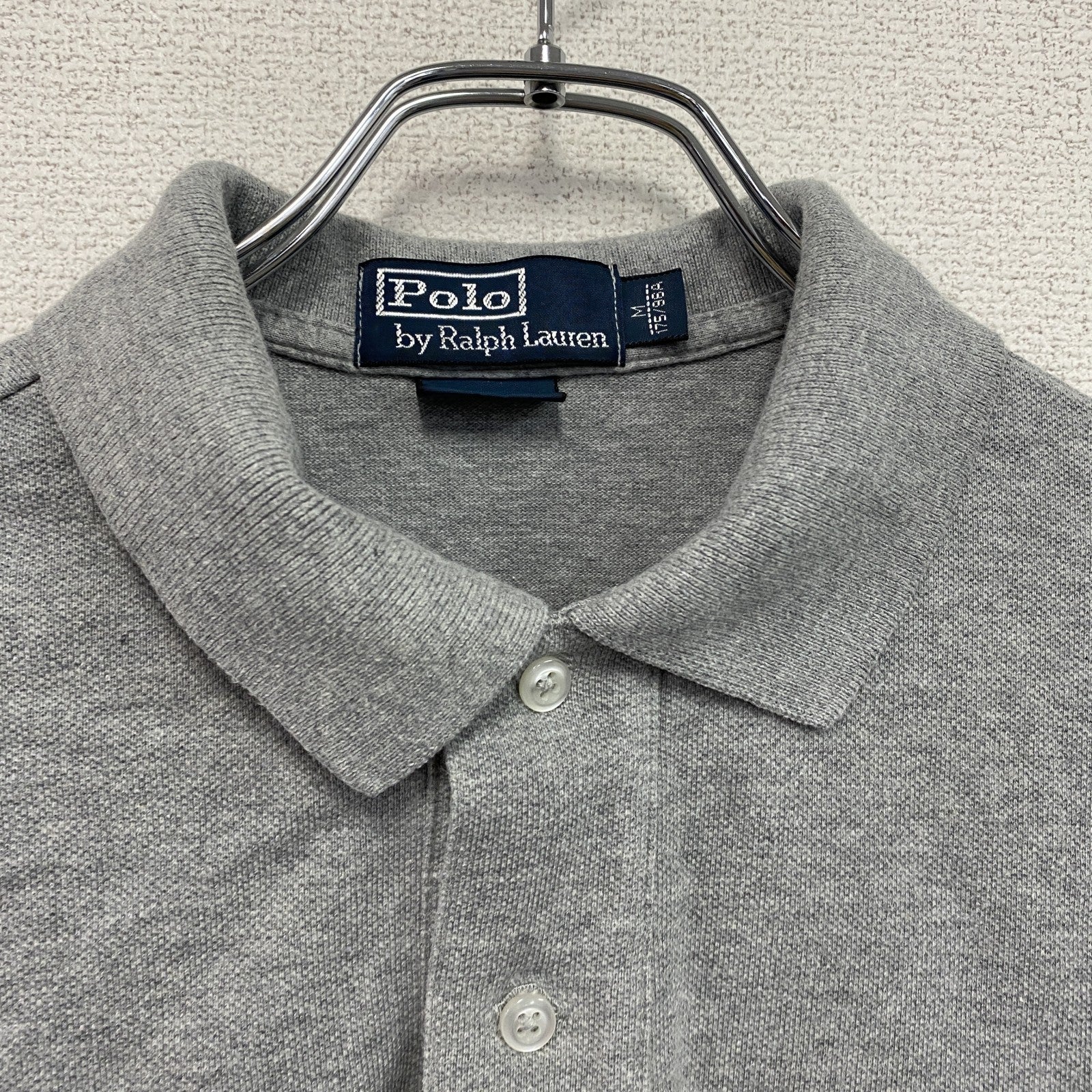 POLO by Ralph Lauren　ポロバイラルフローレン　半袖ポロシャツ　刺繡ロゴ　グレー　Mサイズ　