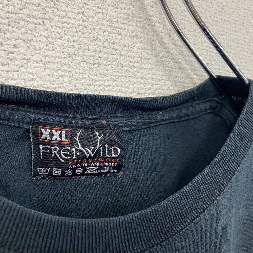 Frei.Wild　フライ・ワイルド　半袖プリントTシャツ　バンドT　ツアーT　黒　ブラック　XXLサイズ